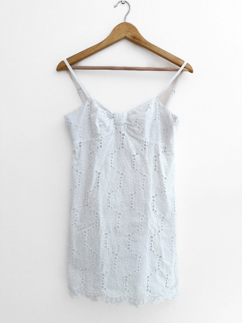 Lilly Pulitzer White Floral Lace Cotton Mini Dress (Pink Tag) - Size 0